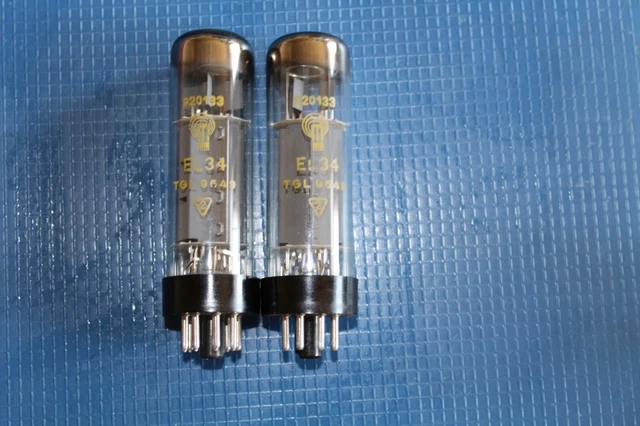 EL34 RFT 2pcs AUDIO PENTODE Tube TESTED 90mA SAME CODES SHORT BASE OGETTER EL34 RFT 2pcs AUDIO PENTODE Tube TESTED 90mA SAME CODES SHORT BASE OGETTER