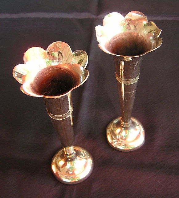 Hartverchromte Vaso da Tavolo Um 1920, Forma Tromba