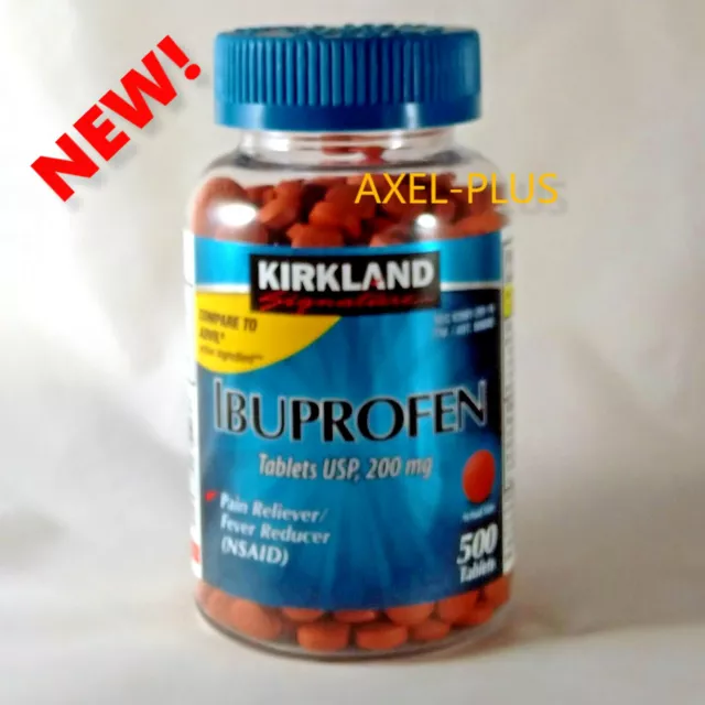 NEW! Kirkland Signature Ibuprofen Tablets.200 mg  500 Tablets