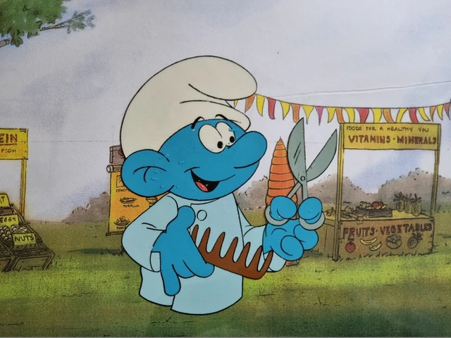 HANNA BARBERA ORIGINAL 1980s Vintage TV SMURFS Animation Art Production ...