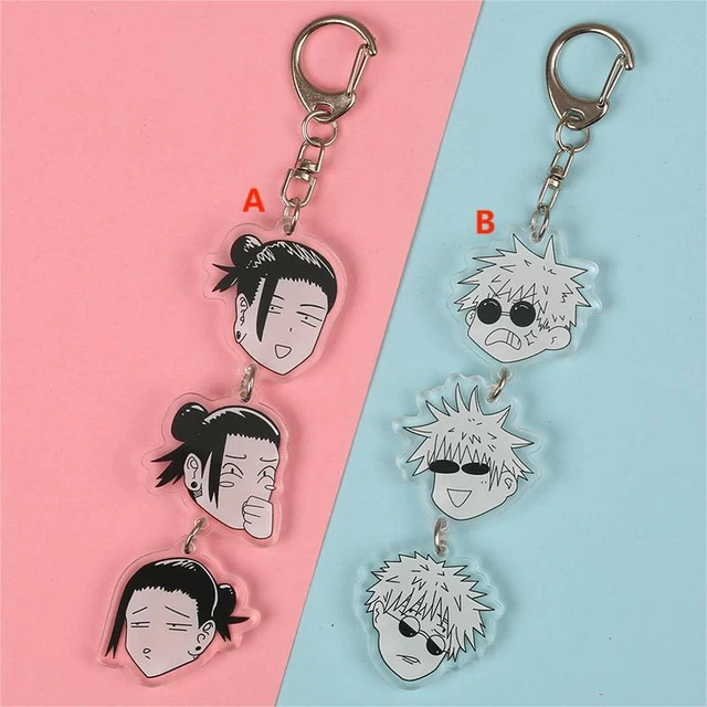 Portachiavi Anime Jujutsu Kaisen – Set 2 Pezzi Con Charm Gojo E Geto Per Cellulare E Borsa