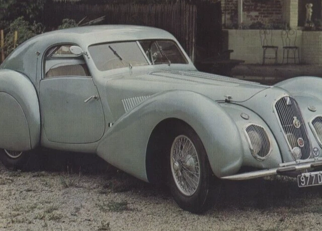 Vintage 1939 Talbot-Lago T150-C SS Teardrop Coupe Book Plate 7 3/4" x 10"