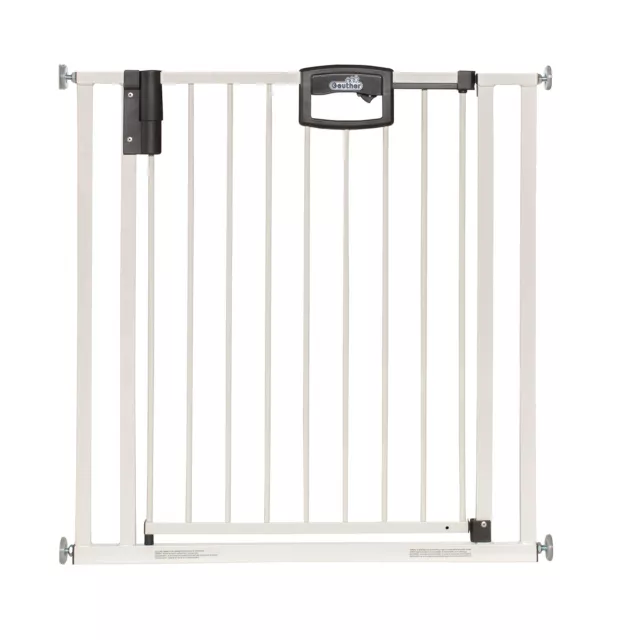 Türschutzgitter Geuther 4791+ Easylock Plus Passung 68-76 cm Weiß/Silber B-WARE