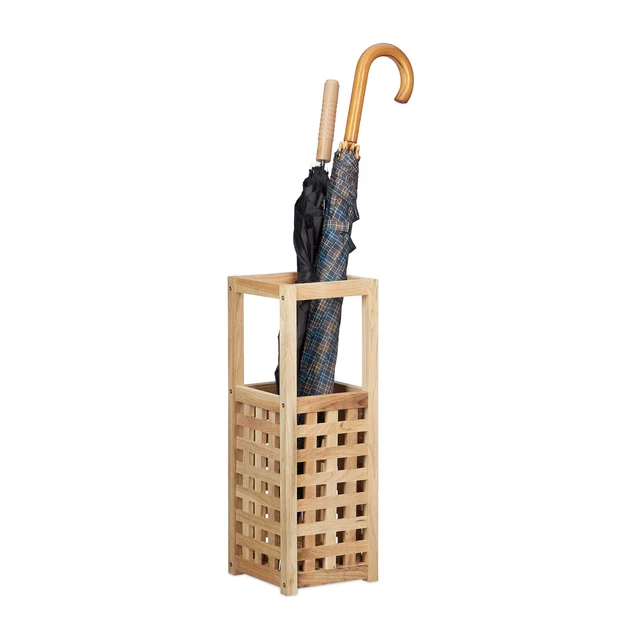 Porte-parapluie Métal Design Relaxdays - Rangement élégant Pour Entrée Ou Bureau - 52,5x13,5x13,5 Cm