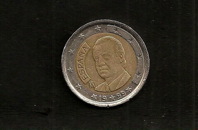 PIÈCE 2 EUROS Espagne année 1999 première édition très rare EUR 9,00