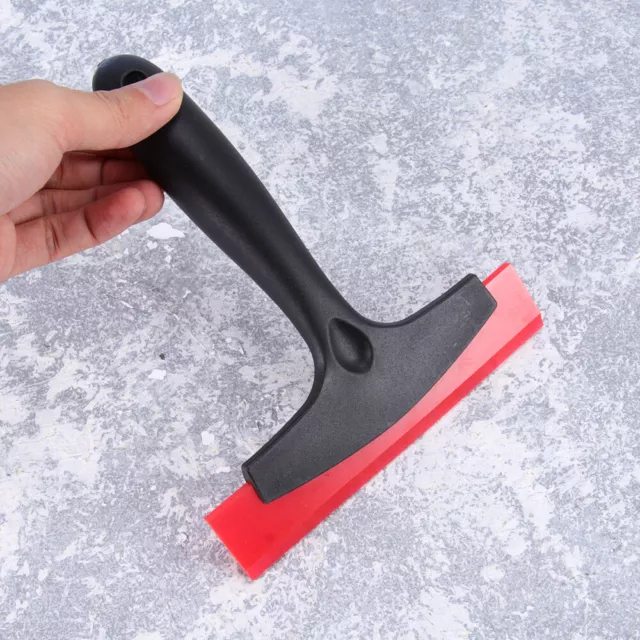 2 Snow Shovels with Anti-Slip Handle and Rubber Blade (Red)