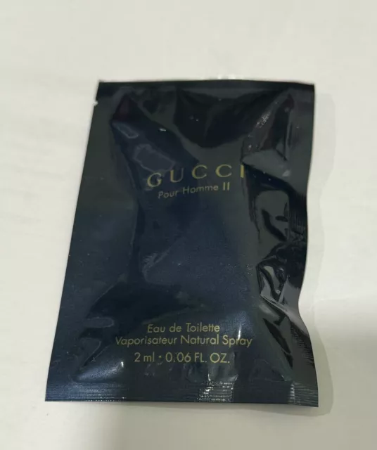 GUCCI POUR HOMME II  2 ML 0.06 oz Spray sample New In Pkg