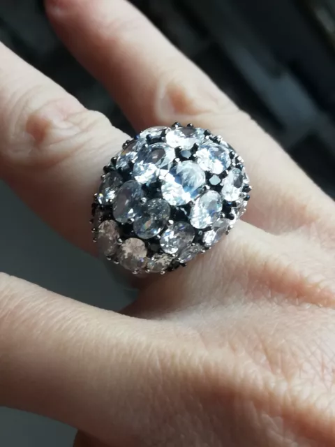 bague en argent 925 et pierres précieuses