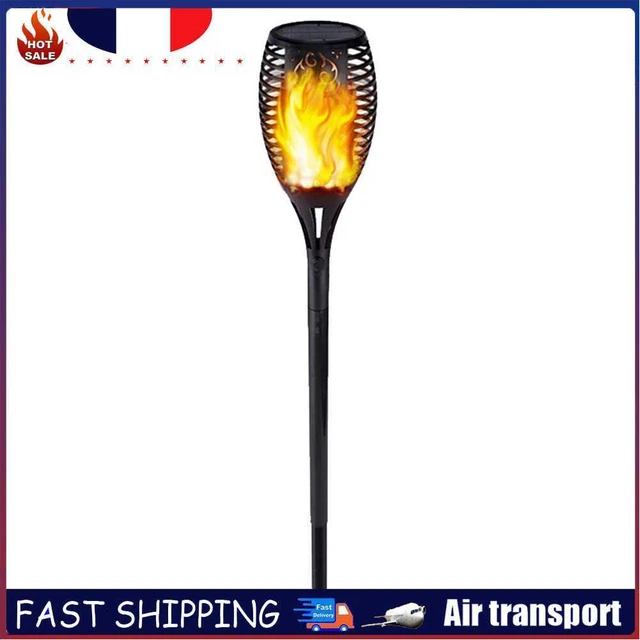 Outdoor Garden Solar Flame Light Waterproof LED Torch Lamp for Yard (1pc)
