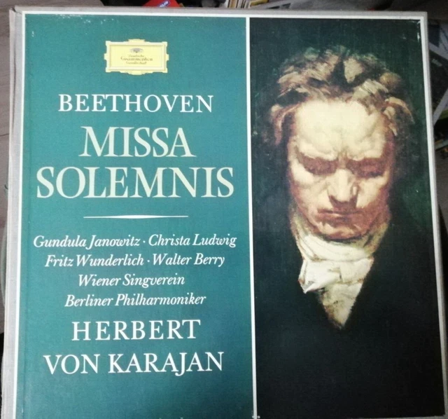 BEETHOVEN MISSA SOLEMNIS Wiener Philharmoniker Herbert von Karajan DGG ...
