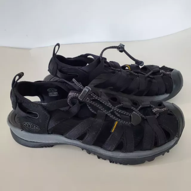 KEEN WOMEN SZ 7 Black WHISPER Hiking Sport Water Sandals Closed Toe ...