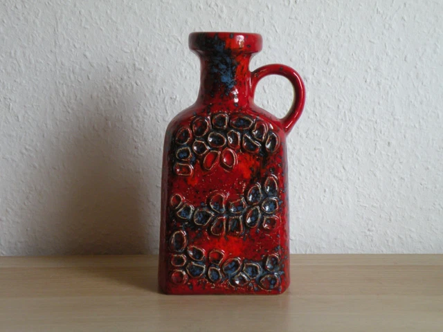 DÜMLER & BREIDEN Keramikvase 614/25 Domino Fat Lava Vintage Selten