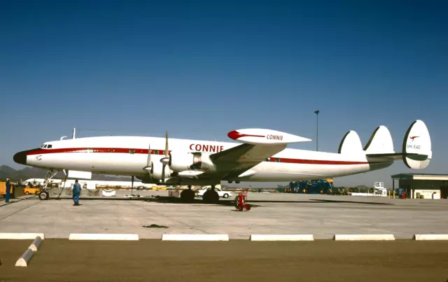 Original 35mm Slide VH-EAG Lockheed C-121C L-1049F Super Constellation USAF prop