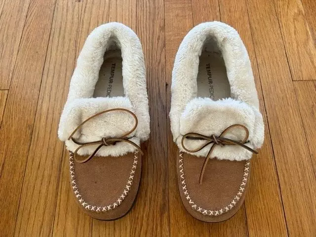 Tempur-Pedic Womens Laurin  Hashbrown Tan Moccasin Slippers 11 M - TP6062-247