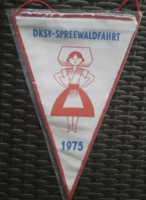 DDR Wimpel  Deutschen Kanu-Sport-Verbandes  Spreewaldfahrt 1975, Bezirk Cottbus