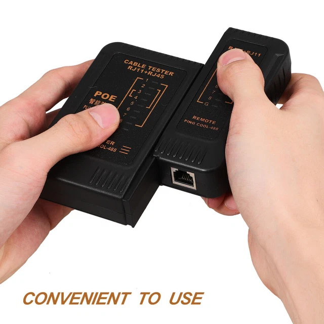 3 PZ STRUMENTO di test fili Ethernet RJ45/RJ11 tester tester cavi ...