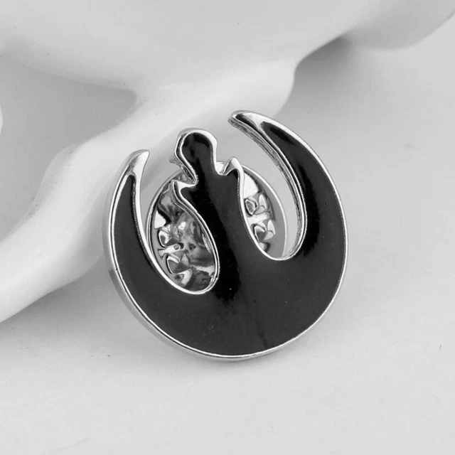Star Wars Black & Silver Rebel Alliance Brooch Pin Badge Star Wars Black & Silver Rebel Alliance Brooch Pin Badge