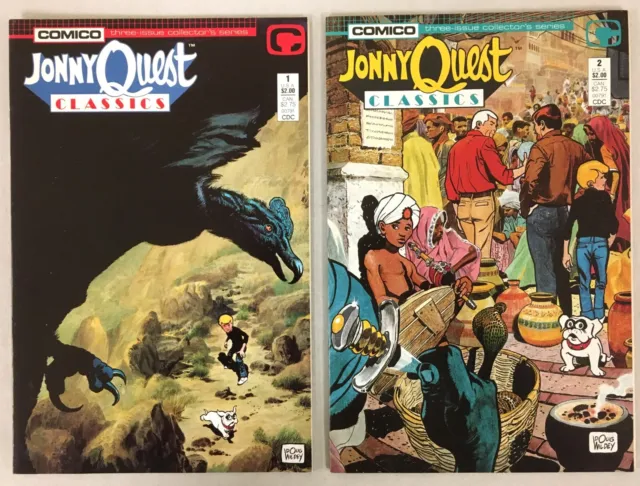 JONNY QUEST CLASSICS #1 + 2 Comico Comics 1987 Doug Wildey VF/NM 8.0/9.0