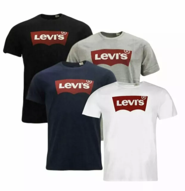 Mens Levi's T-Shirt Short Sleeve Batwing Logo Cotton Crewneck Tshirt Top Tee