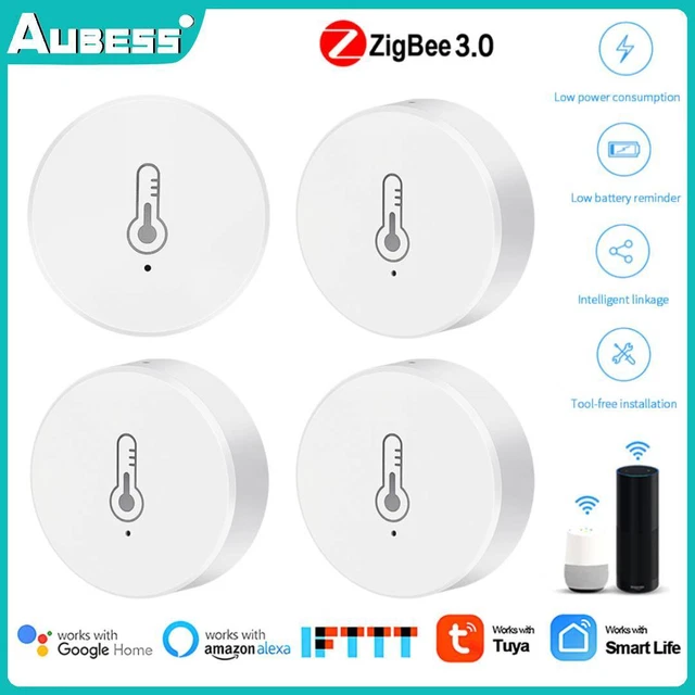 TUYA SMART ZIGBEE Temperature And Humidity Sensor Indoor Thermometer ...