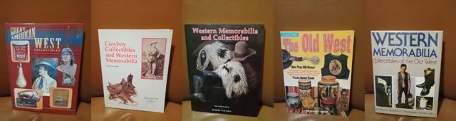 Collection of 5 old west, wild west antiques and collectible books