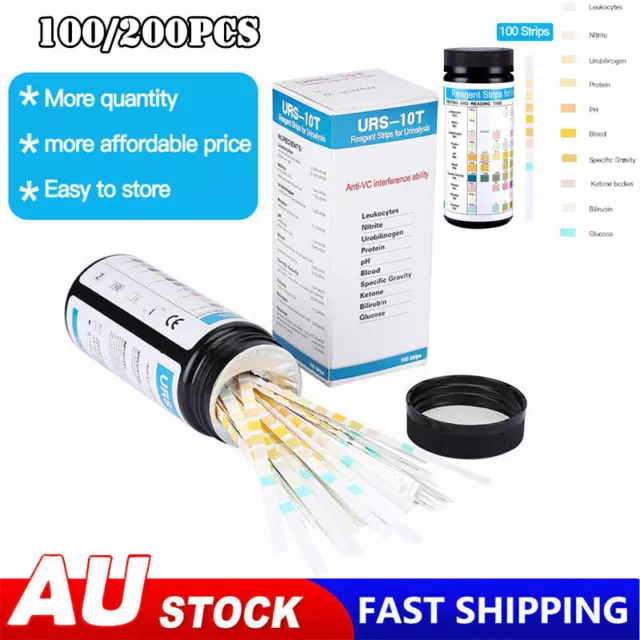 100 Urine Test Strip 10 Parameters Urinalysis Dip-Stick Testing Kit Accessory