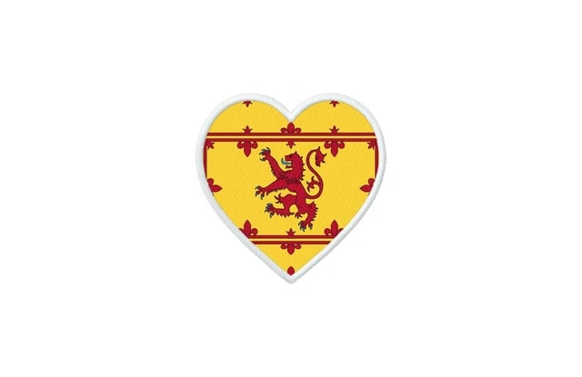 Patch aufnaher aufbugler gedruckt Flaggen flagge fahne herzen schottland old