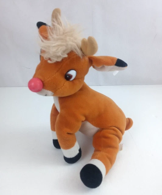VINTAGE 1998 THE Rudolph Co. Rudolph The Red Nosed Reindeer 8” Plush £
