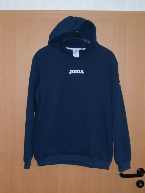 Joma Fleece Hoodie Hoody Sweatshirt mit Kaputze blau petrol L neu