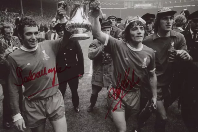 Ian Callaghan & Kevin Keegan, signed 12 x 8 Liverpool FC picture