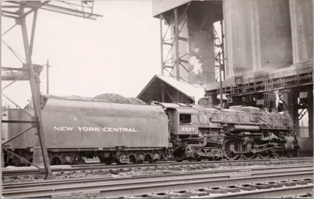 New York Central Railroad Train #5227 Locomotive Engine Unused RPPC Postcard H47