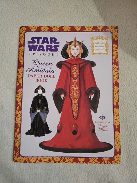 Star Wars Episode 1 Queen Amidala Paper Dolls Book 1999 Illustrated Joyce Patti
