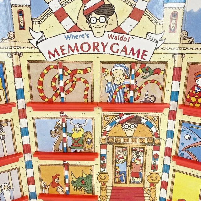 VINTAGE 1991 MATTEL Where's Waldo? Memory Game Board Game Wenda Woof