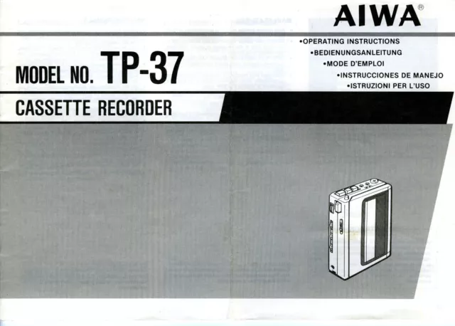 Mode d'emploi Aiwa Cassette recorder TP-37