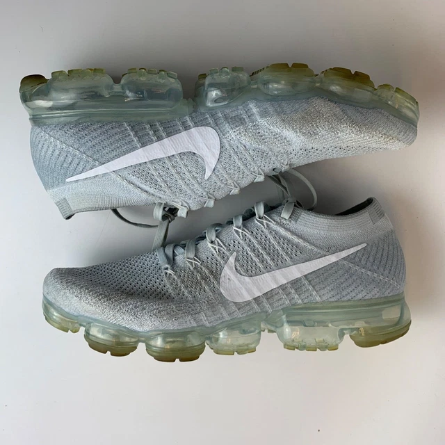 Nike Air VaporMax Flyknit OG Pure Platinum Grey White Shoes 849558-004 Men's 11