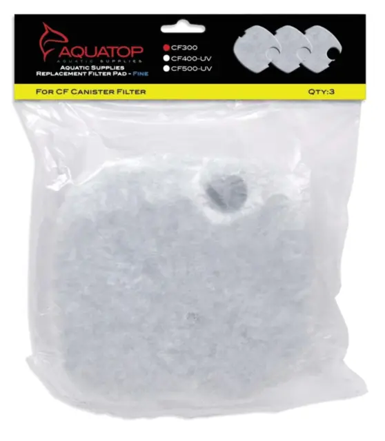 Aquatop Replacement Filter Sponge for CF Series Filters For CF-300, White, 1ea/3