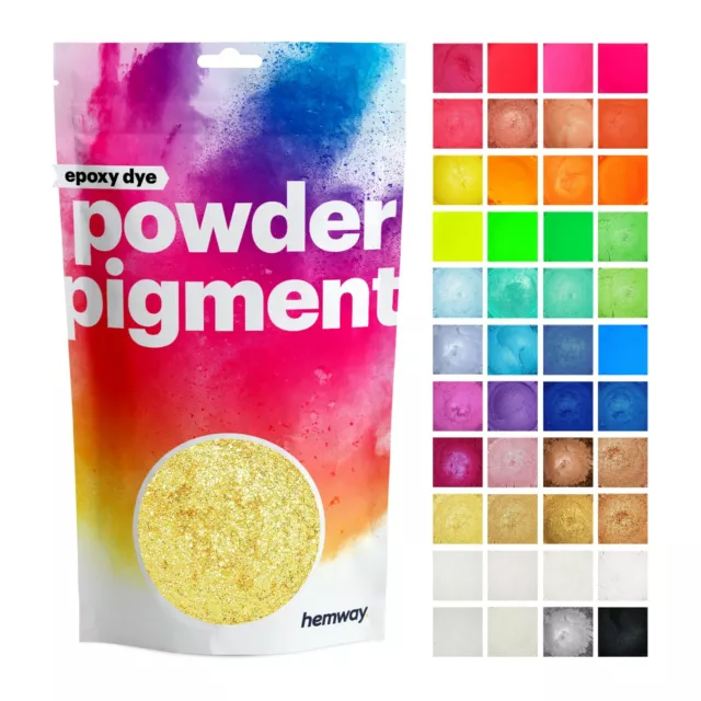 Hemway Pigment-Puder 100g Trockenfarbe Farbpigmente Pulverfarbe für Epoxidharz