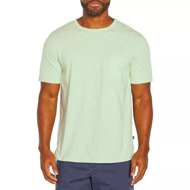 GAP Men's Shirt M Short Sleeve Crew Neck Slub Knit Pocket Tee T Shirt Green M