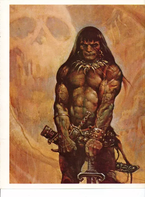 1975 full Color Plate "The Barbarian Details" by Frank Frazetta Fantastic Print