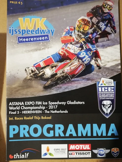 2017 FIM Ice Racing World Championship round 5 programme Herenveen