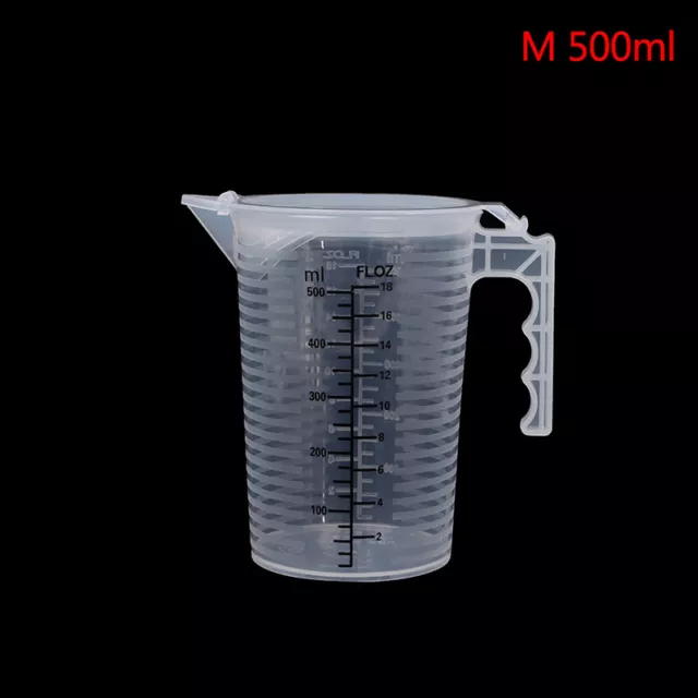 1Pc Plastic Liquid Measuring Cup Jug Pour Spout Surface With Lid Measuring T ❤XH