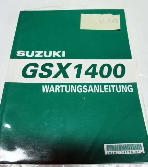 Suzuki GSX 1400 Original  Werkstatthandbuch Wartungsanleitung Reparatur deutsch