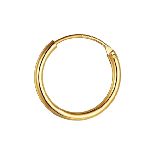 92.5 Sterlingsilber Einfach & Elegant Goldener Nasen Ring für Mädchen & Damen