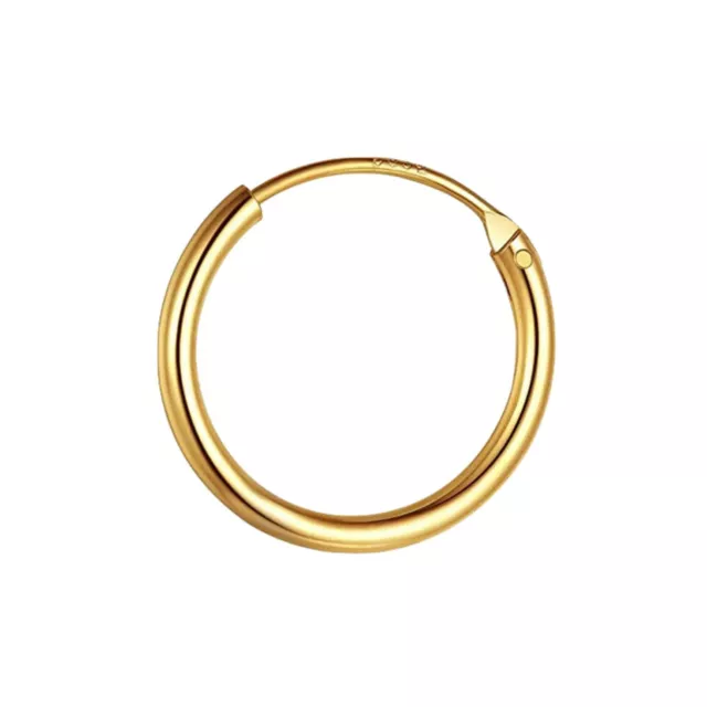 92.5 Sterlingsilber Einfach & Elegant Goldener Nasen Ring für Mädchen & Damen