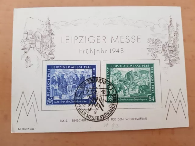 Allierte Besetzung Deutschland Leipziger Frühjahrsmesse 1948, 967-968 FDC 