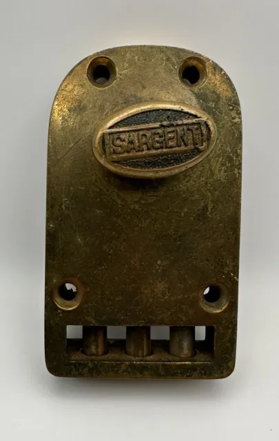 Door Lock Sargent Brass Metal Twist Latch Vintage Antique Deadbolt