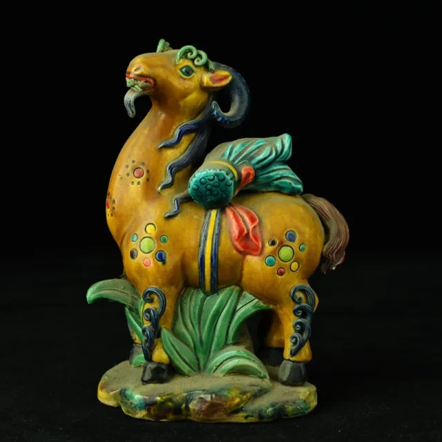Old Chinese WuCai glaze Porcelain antique Porcelain ancient Horse Statue