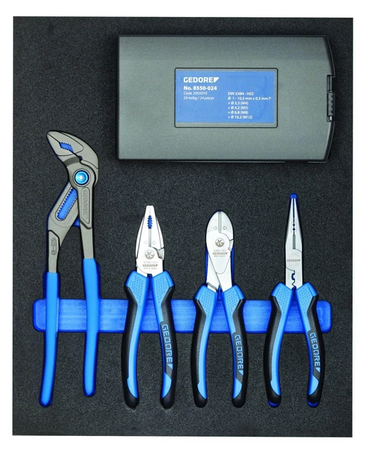 GEDORE Ringsteeksleutelset in check-Tool-module, 18-delig, 1 stuk, 2005 CT4- 7 XL