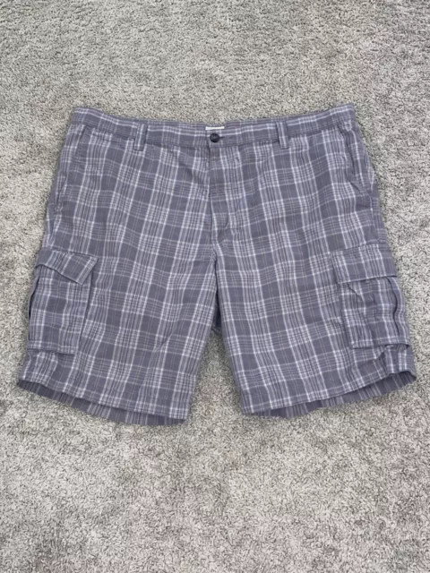 Dockers Cargo Shorts Mens Size 42 Plaid Gray