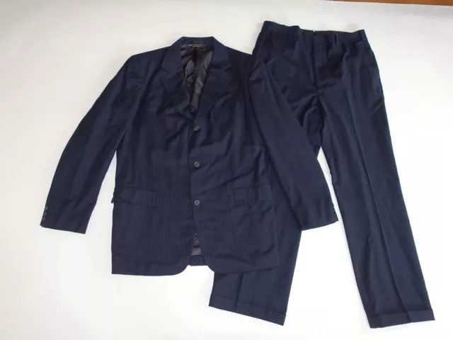 Brooks Brothers Men's 3 Button Suit Size 42 Long 34 x 30 Navy Blue Wool 42L